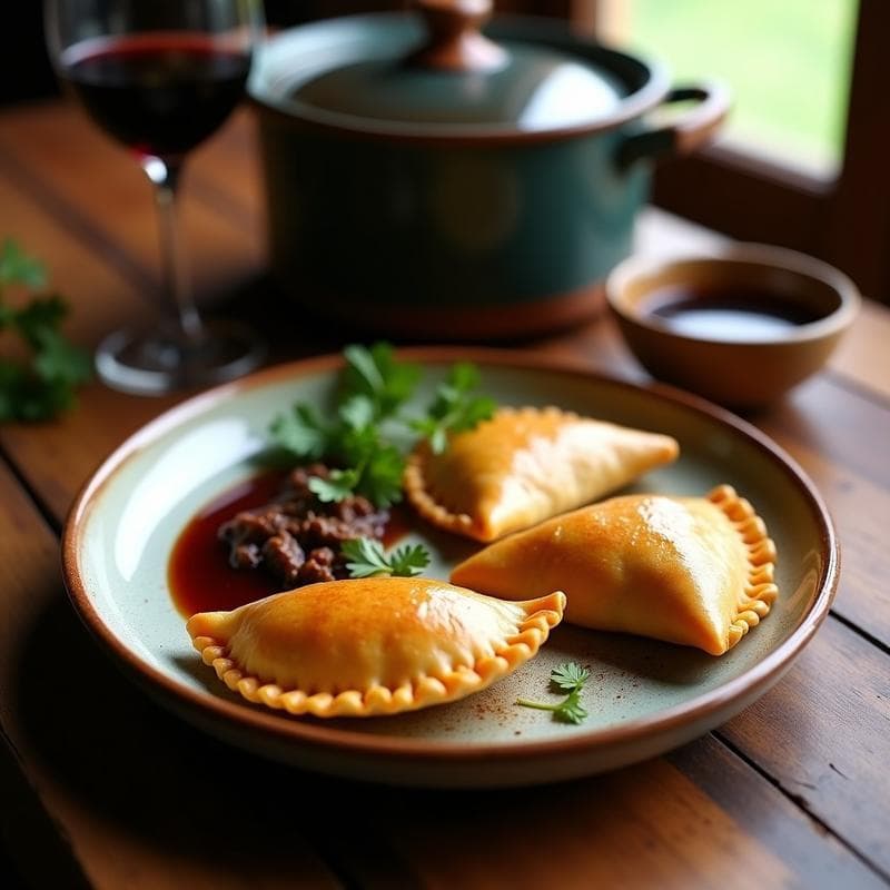 Empanadas de Masa de Ñame y Carne de Res al Vino Tinto: Receta Colombiana en Olla Lenta