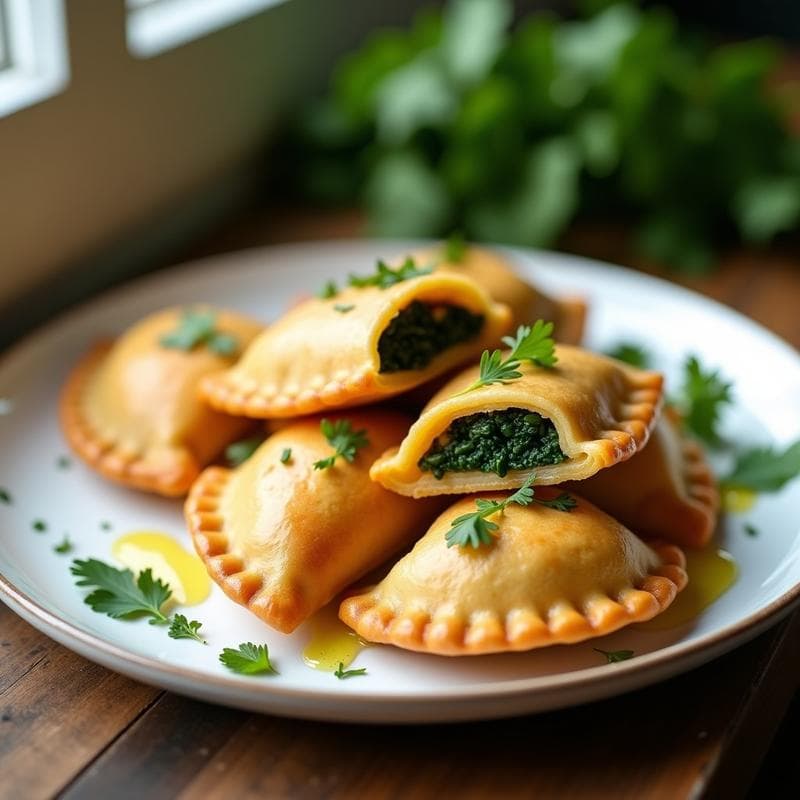 Empanadas de Masa de Ñame Rellena de Espinacas y Tofu: Receta Vegana en Olla Exprés