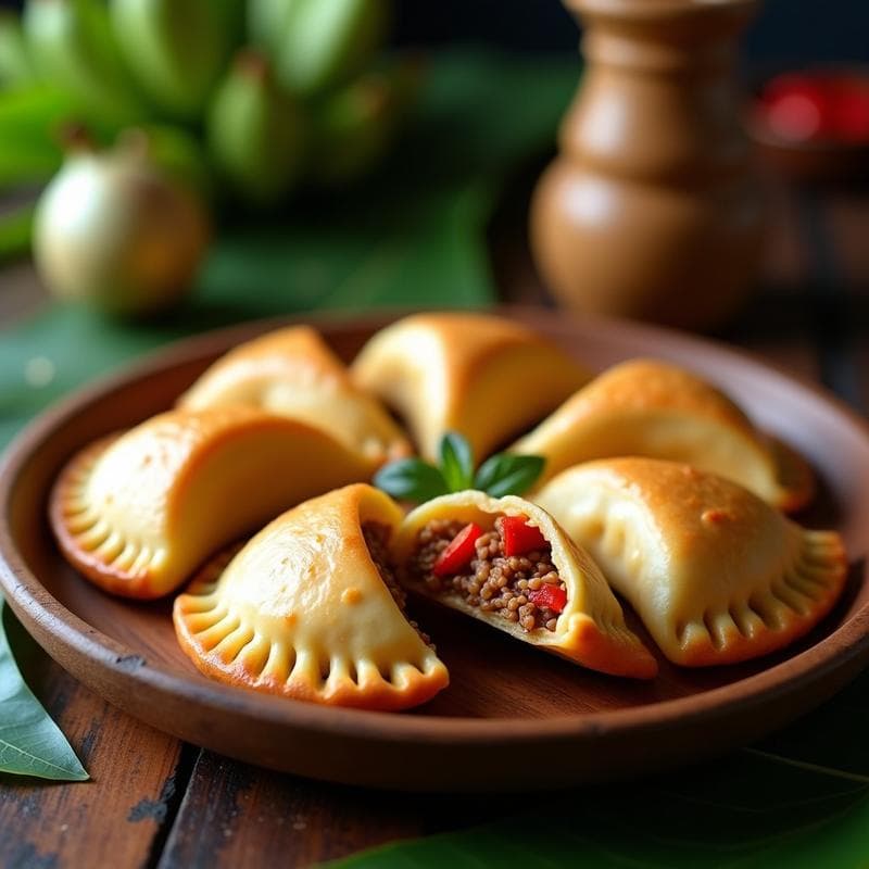 Empanadas de Masa de Ñame con Relleno de Carne de Jackfruit y Pimientos Asados: Receta Colombiana en Thermomix