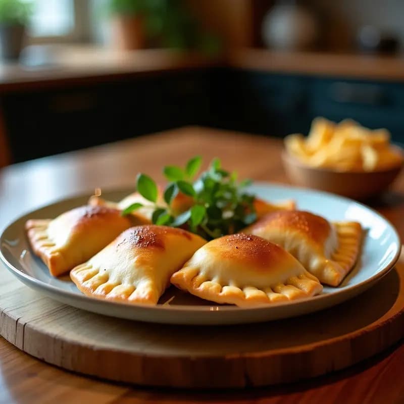 Empanadas de Masa de Ñame Rellena de Merluza y Pimientos: Receta Española en Airfryer
