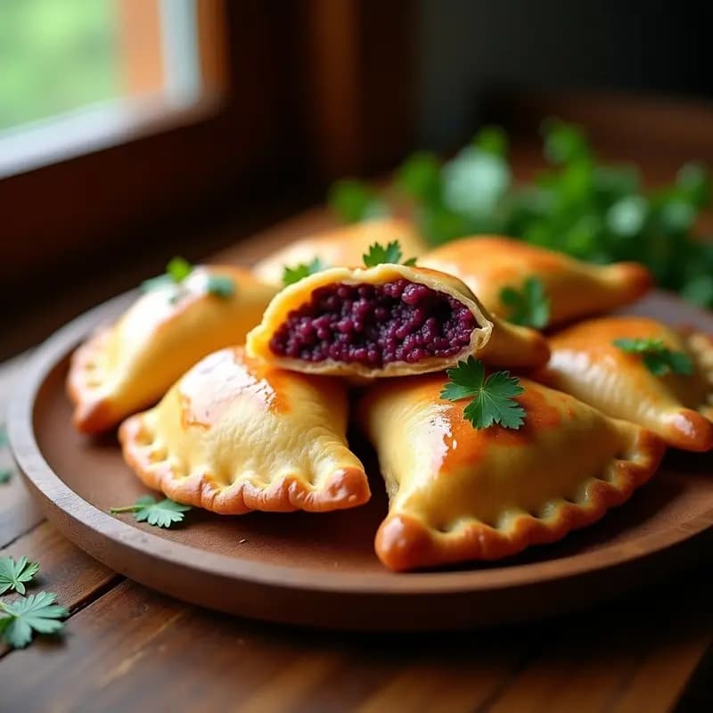 Empanadas de Ñame Morado y Chorizo de Hongos: Receta Vegana Técnica Airfryer