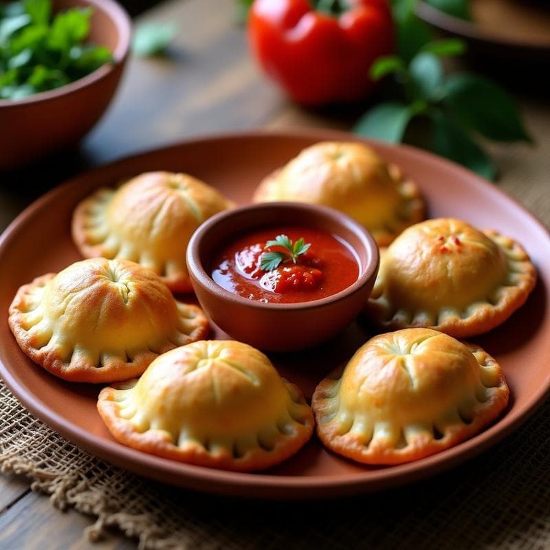 Empanadas de Ñame Morado y Queso de Mandioca con Salsa de Rocoto: Receta Boliviana en Airfryer