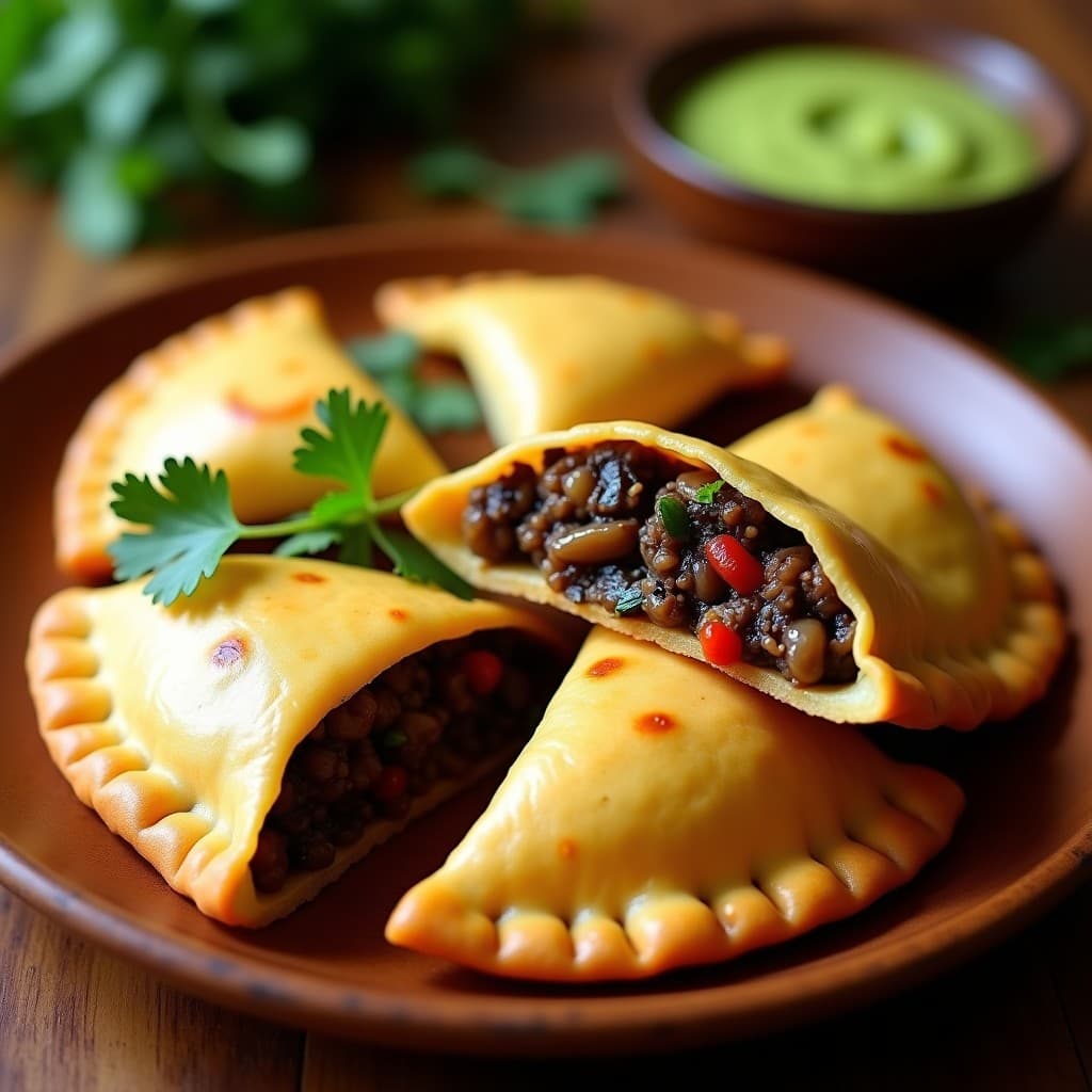 Empanadas de Masa de Ñame con Relleno de Picadillo de Hongos: Receta Colombiana Vegana