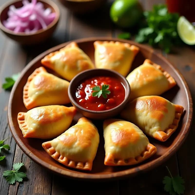 Empanadas de Oblea Rellena de Ají de Gallina: Receta Peruana en Airfryer con Salsa Criolla