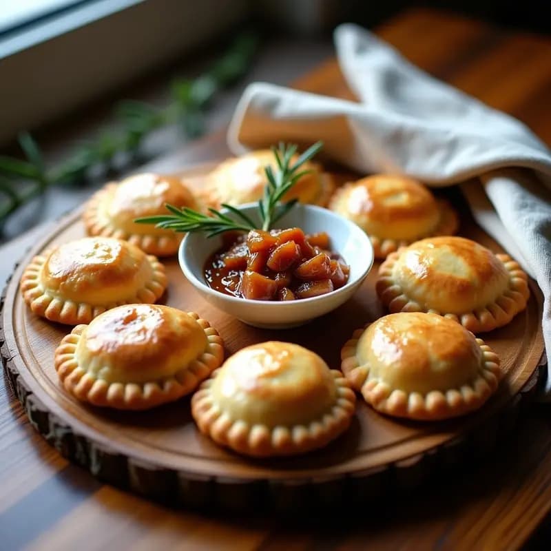 Empanadas de Papa y Queso Azul con Caramelo de Cebolla: Receta Argentina Gourmet