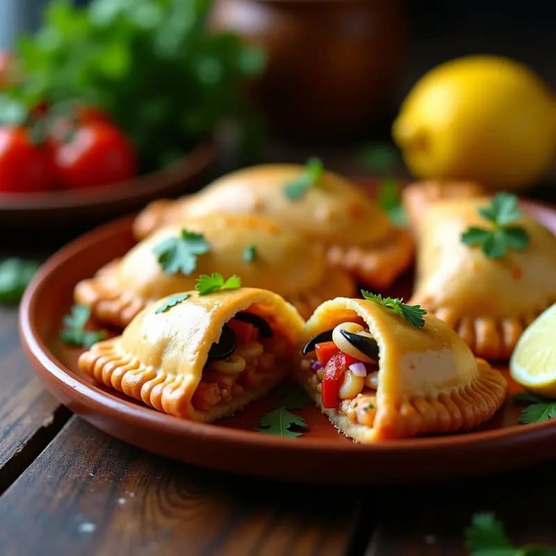 Empanadas de Pebre Chilenas con Relleno de Mariscos: Receta Tradicional en Airfryer