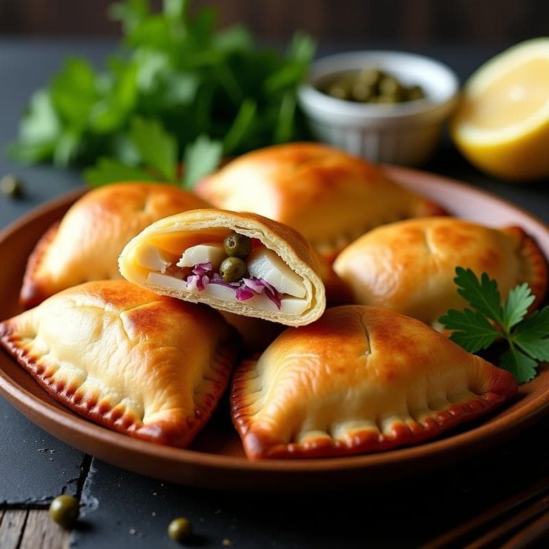 Empanadas de Pescado Blanco y Alcaparras: Receta Argentina en Airfryer con Hojaldre Integral