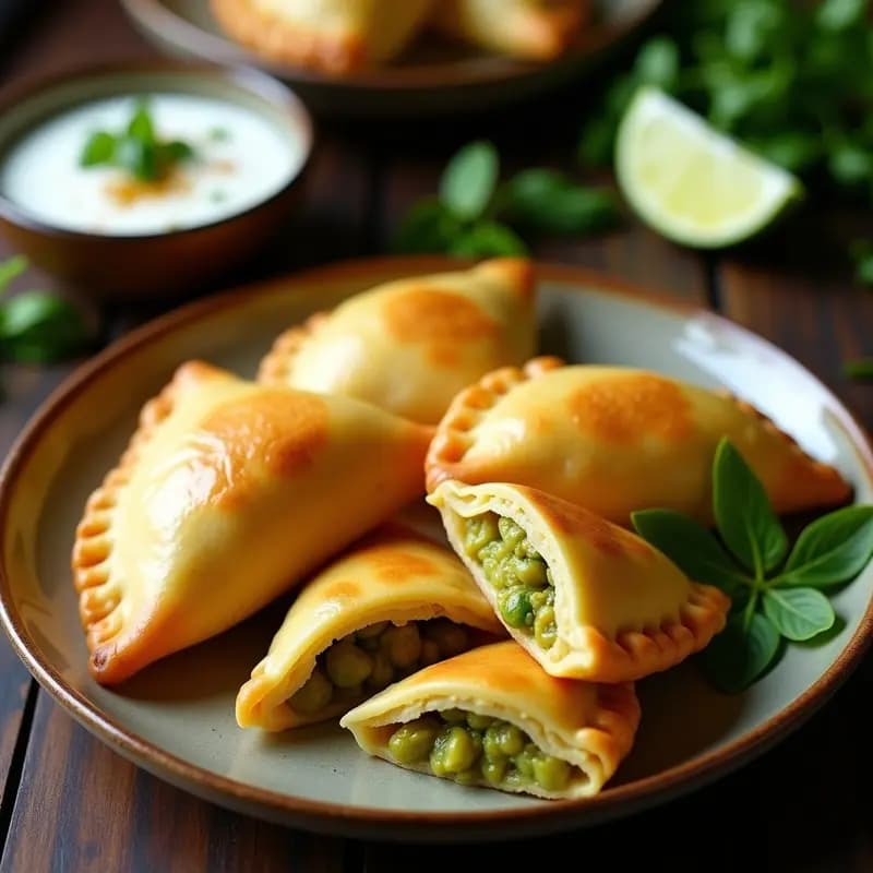 Empanadas de Pescado y Curry Verde con Masa de Cassava: Receta Tailandesa Sin Gluten