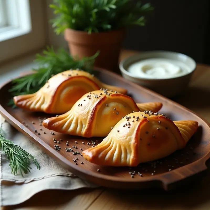Empanadas de Pescado y Queso de Bryndza: Receta Eslovaca con Masa de Centeno