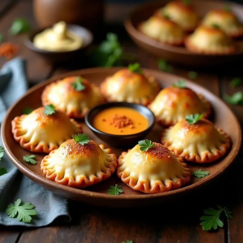Empanadas de Pescado y Queso Crema: Receta Chilena en Airfryer con Salsa de Merquén