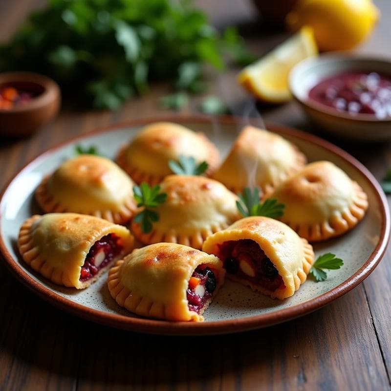 Empanadas de Pescado y Rocoto: Receta Chilena al Horno con Masa de Maíz Morado