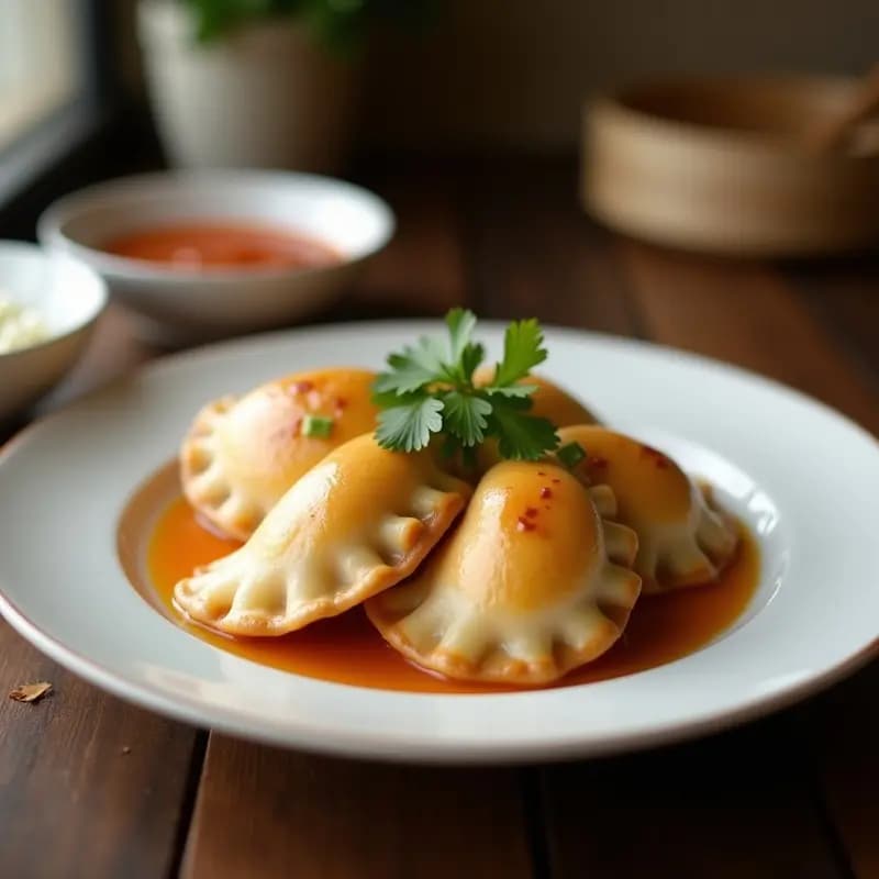 Empanadas de Pescado al Vapor con Salsa de Jengibre: Receta China Saludable en Wok