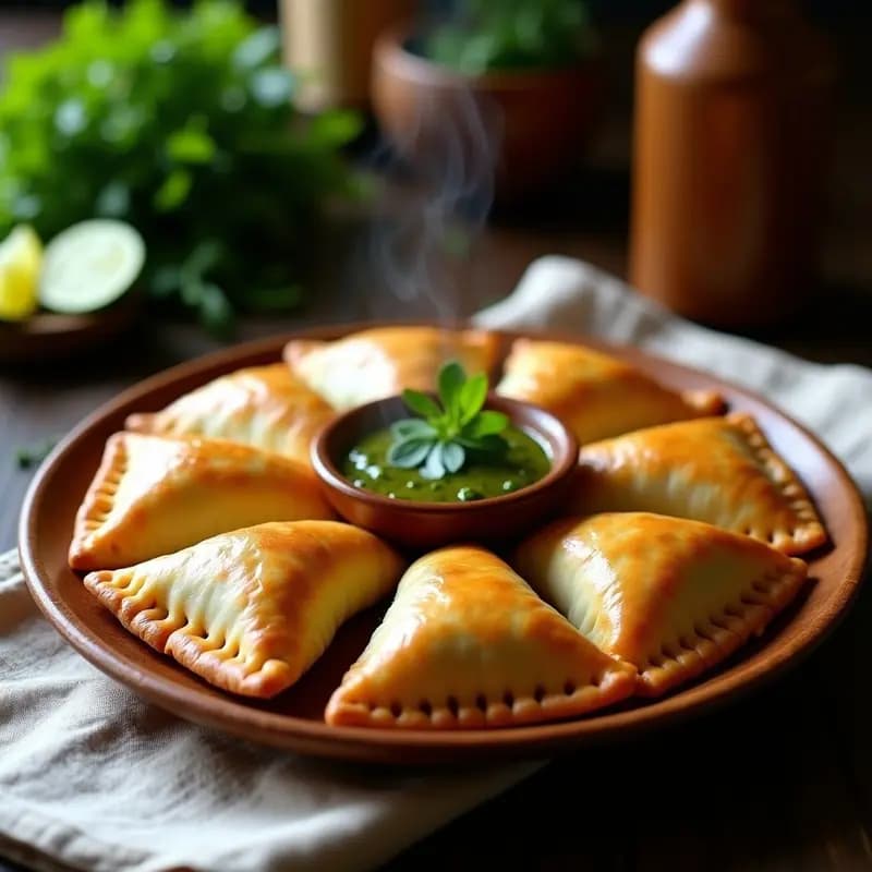 Empanadas de Pescado al Vapor con Salsa de Limón y Cilantro: Receta Chilena Sin Aceite