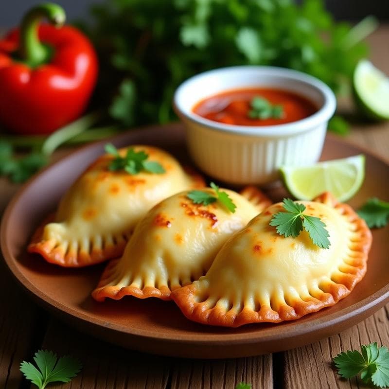 Empanadas de Pescado y Yuca: Receta Costarricense en Airfryer con Salsa de Chile Dulce