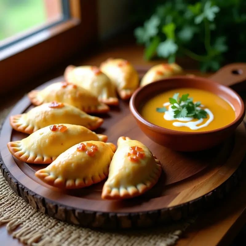 Empanadas de Pescado y Yuca: Receta Colombiana al Horno con Ajiaco de Acompañamiento