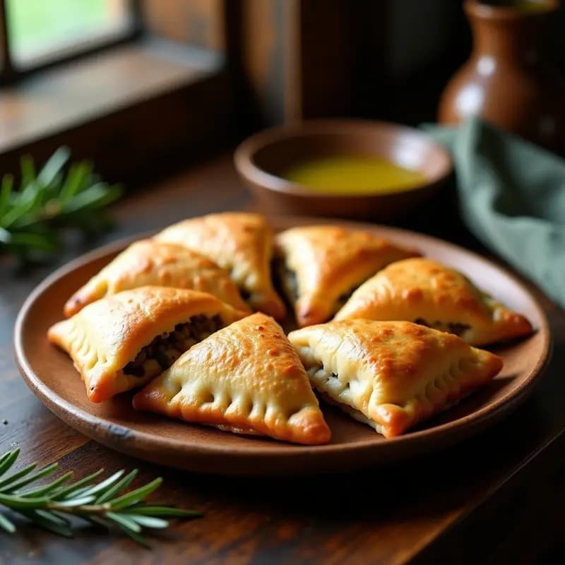 Empanadas de Picadillo de Hongos y Aceitunas con Masa de Yuca: Receta Vegana Sin Gluten y Crujiente