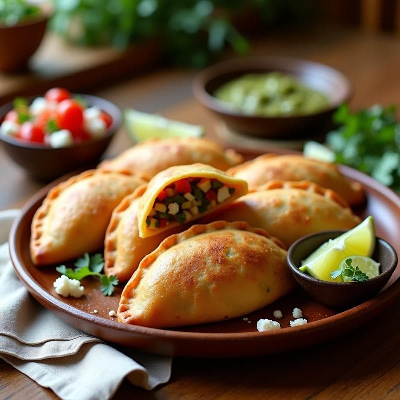 Empanadas de Pico de Gallo y Queso Fresco: Receta Mexicana en Airfryer Sin Aceite