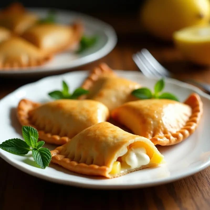 Empanadas de Piña y Queso Crema: Postre Colombiano Dulce-Salado