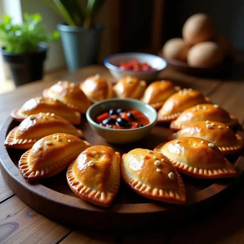 Empanadas de Pino con Carne de Res y Aceitunas: Receta Chilena de Horno Crujiente
