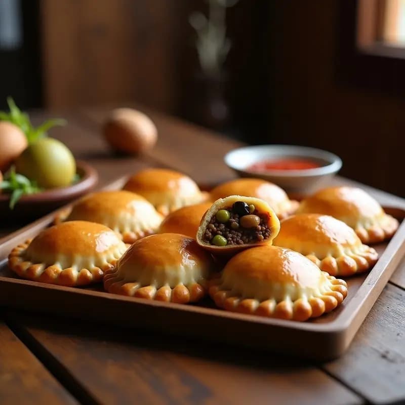 Empanadas de Pino Chileno con Carne y Aceitunas: Receta Tradicional Horneada o Frita