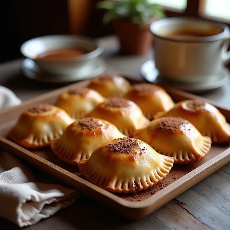 Empanadas de Pino Chilenas con Relleno de Chocolate y Dulce de Leche: Postre Tradicional