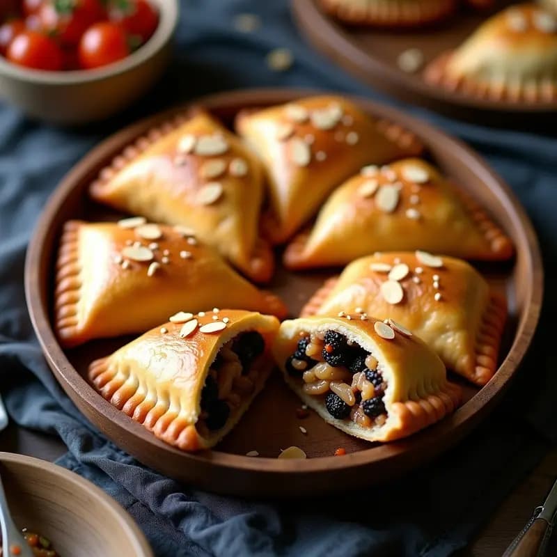 Empanadas de Pino con Relleno de Carnaza de Hongos y Aceitunas: Receta Chilena Vegana