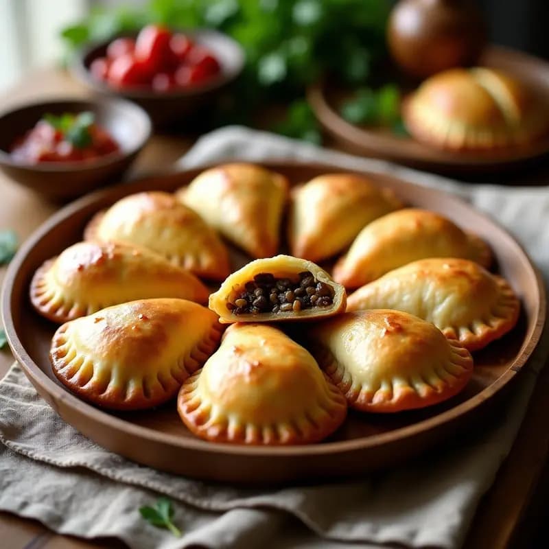 Empanadas de Pino Chilenas con Relleno de Hongos y Queso de Oveja: Receta Sin Lactosa