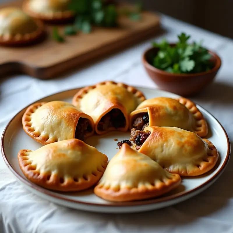 Empanadas de Pino y Pasas con Masa de Harina de Almendra: Receta Chilena Keto