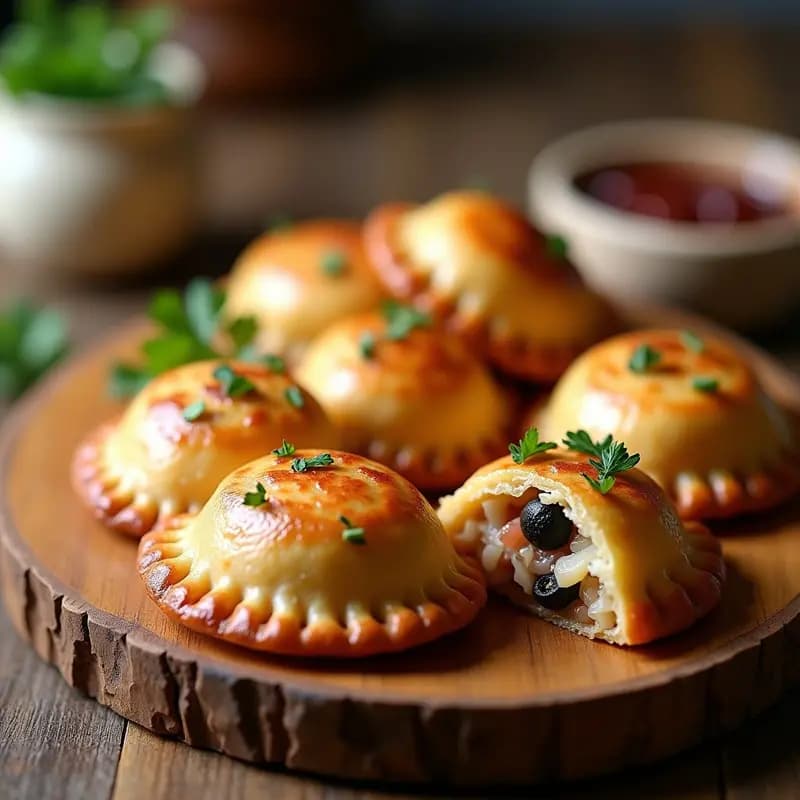 Empanadas de Pino con Pollo Desmenuzado y Aceitunas: Receta Chilena Tradicional en Airfryer