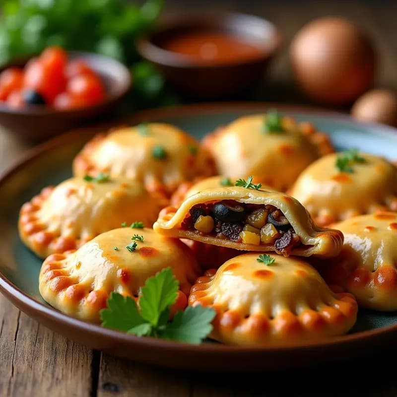 Empanadas de Pino Veganas: Receta Chilena con Relleno de Hongos y Pasas en Airfryer