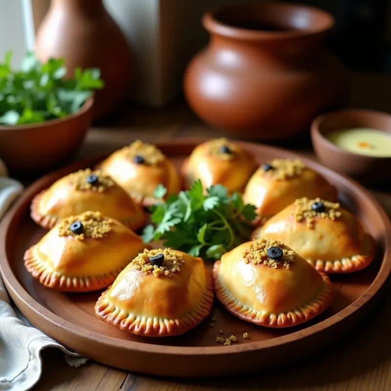 Empanadas de Pino Veganas: Relleno de Seitan y Huevo de Lino al Estilo Chileno