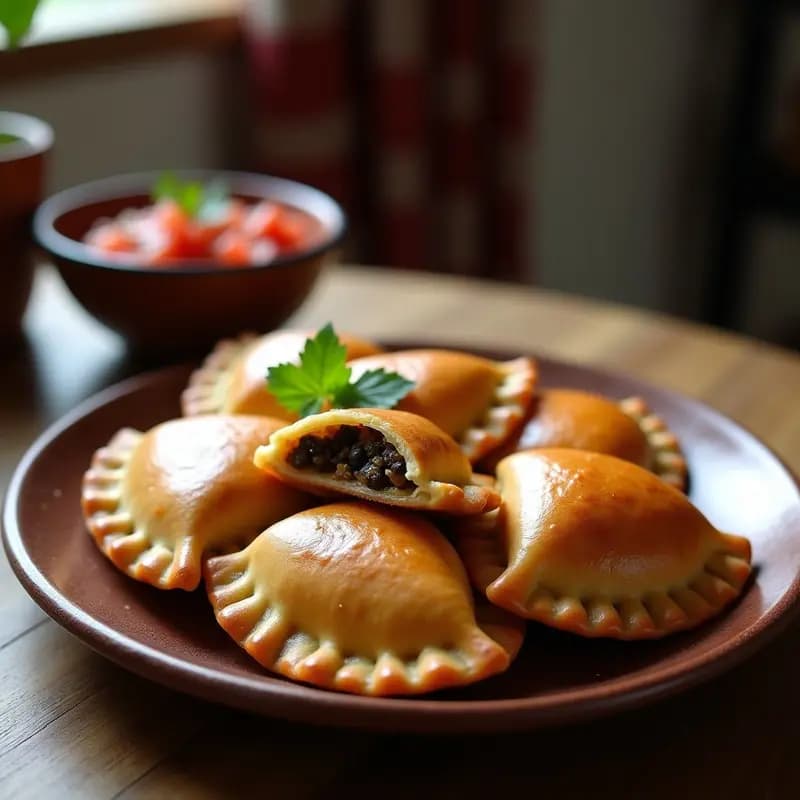 Empanadas de Pino Vegetariano con Masa de Maíz Azul: Receta Chilena Sin Harina de Trigo