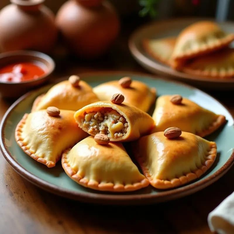 Empanadas de Pipián de Cacahuete y Pollo: Receta Ecuatoriana Tradicional en Airfryer