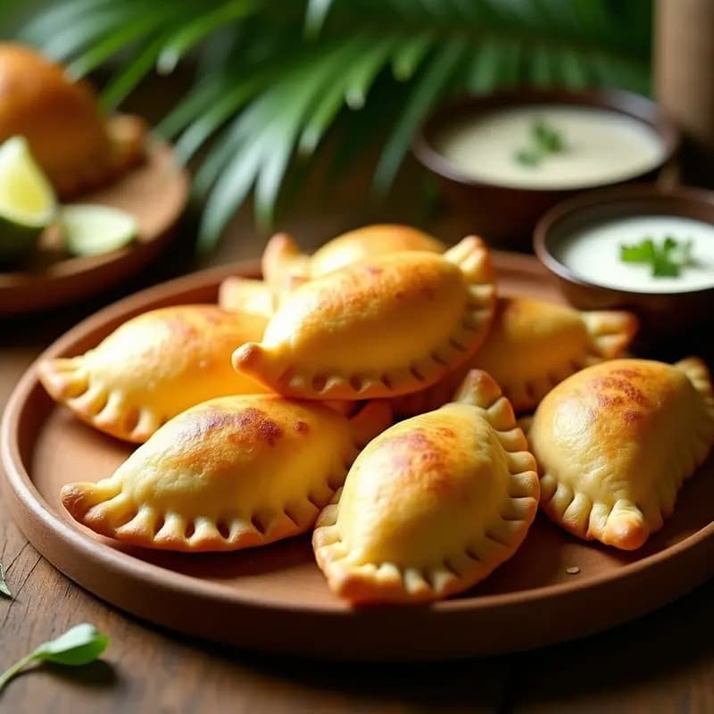 Empanadas de Piscado y Palmito: Receta Colombiana en Airfryer con Toque Tropical