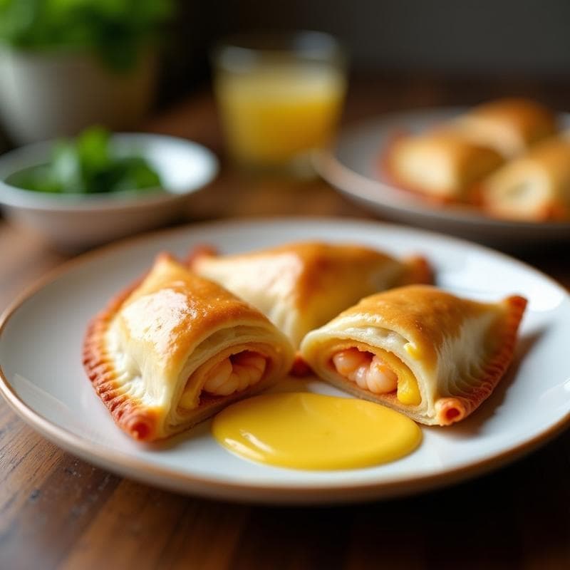 Empanadas de Pisco y Camarones: Receta Peruana en Olla Express con Toque Cremoso
