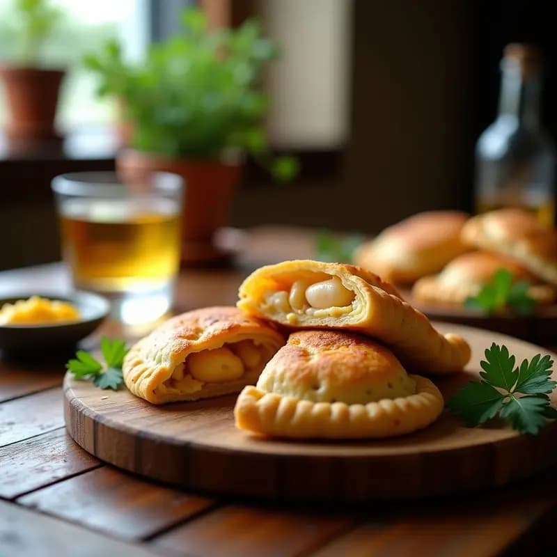 Empanadas de Pisco con Relleno de Mariscos y Queso Gruyère: Receta Chilena Gourmet