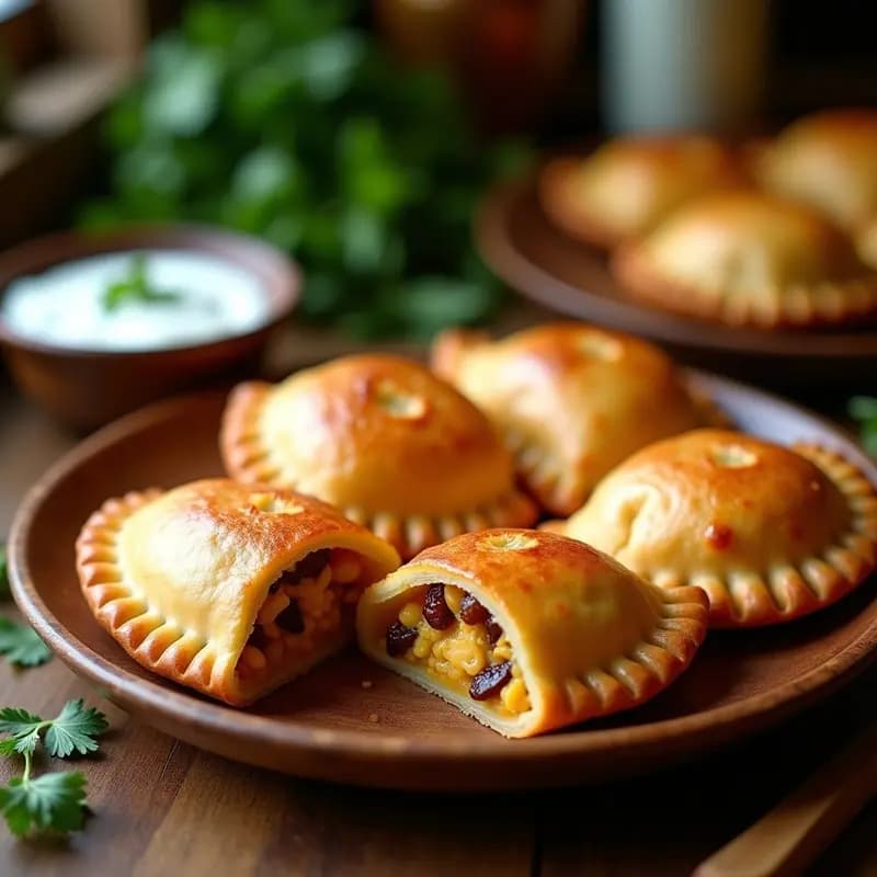 Empanadas de Pisco y Pollo al Curry: Receta Peruana en Airfryer con Toque Exótico