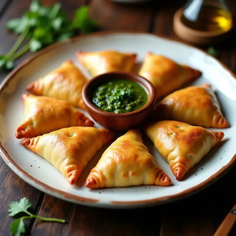 Empanadas de Masa de Plátano con Relleno de Carnes Vegetales al Chimichurri: Receta Colombiana Vegana