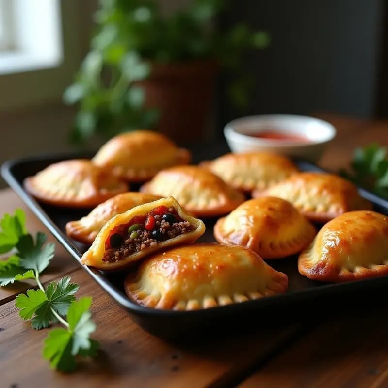 Empanadas de Plátano Macho y Carne Molida: Receta Dominicana Crujiente en Horno