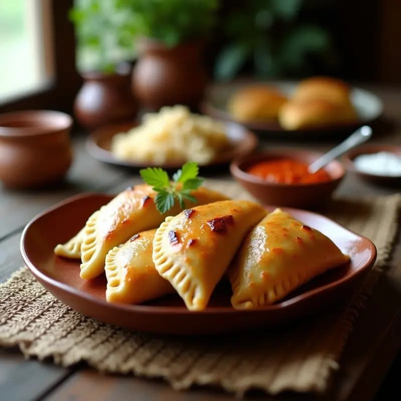 Empanadas de Plátano Macho y Charqui con Salsa de Rocoto: Receta Boliviana en Airfryer y Sin Aceite