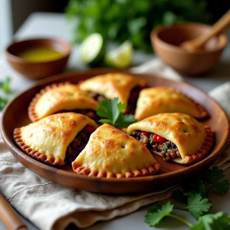 Empanadas de Harina de Plátano Macho y Picadillo de Hongos: Receta Vegana en Airfryer