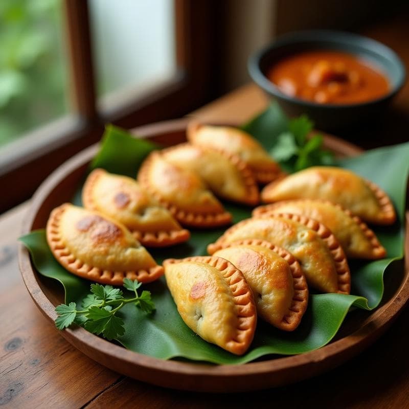 Empanadas de Masa de Plátano Macho Rellenas de Picadillo de Soja Texturizada: Receta Colombiana Vegana