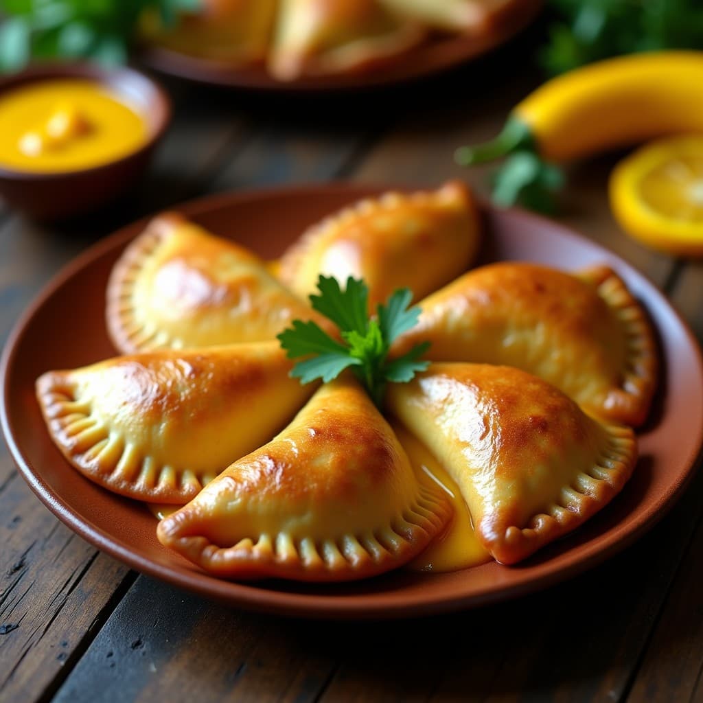 Empanadas de Masa de Plátano con Relleno de Pollo al Ají Amarillo: Receta Ecuatoriana Sin Harina