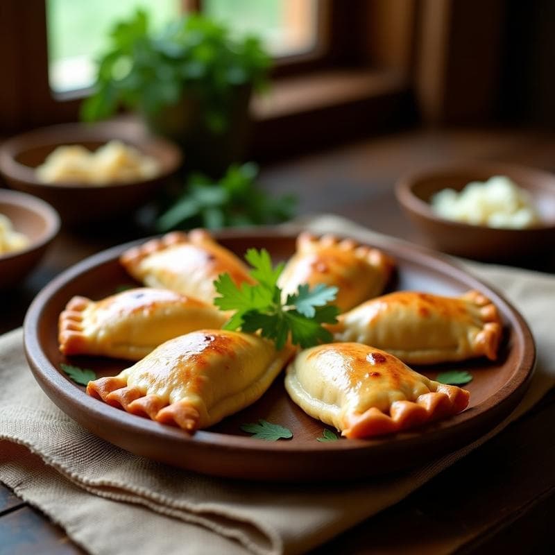 Empanadas de Harina de Plátano Verde con Relleno de Carimañola: Receta Colombiana Keto en Airfryer