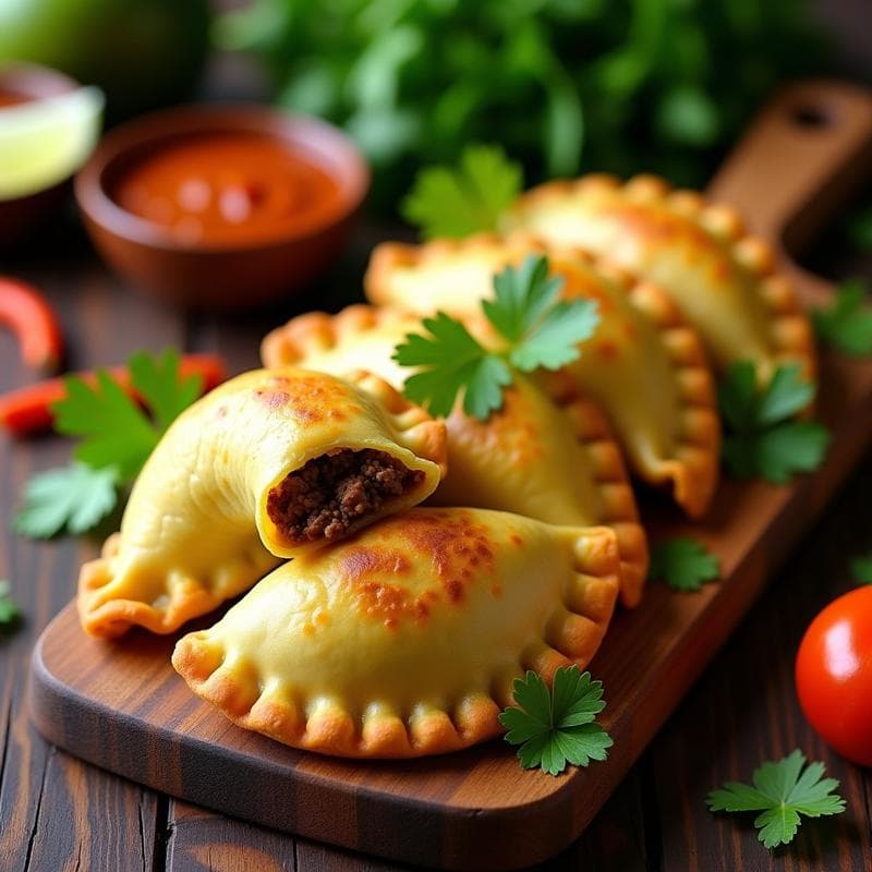 Empanadas de Masa de Plátano Verde Rellenas de Carne de Res: Receta Colombiana Sin Harina
