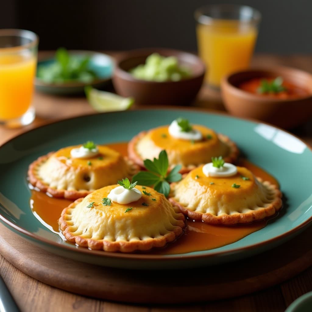 Empanadas de Plátano Verde y Queso Feta con Salsa de Miel y Pimienta: Receta Colombiana en Airfryer