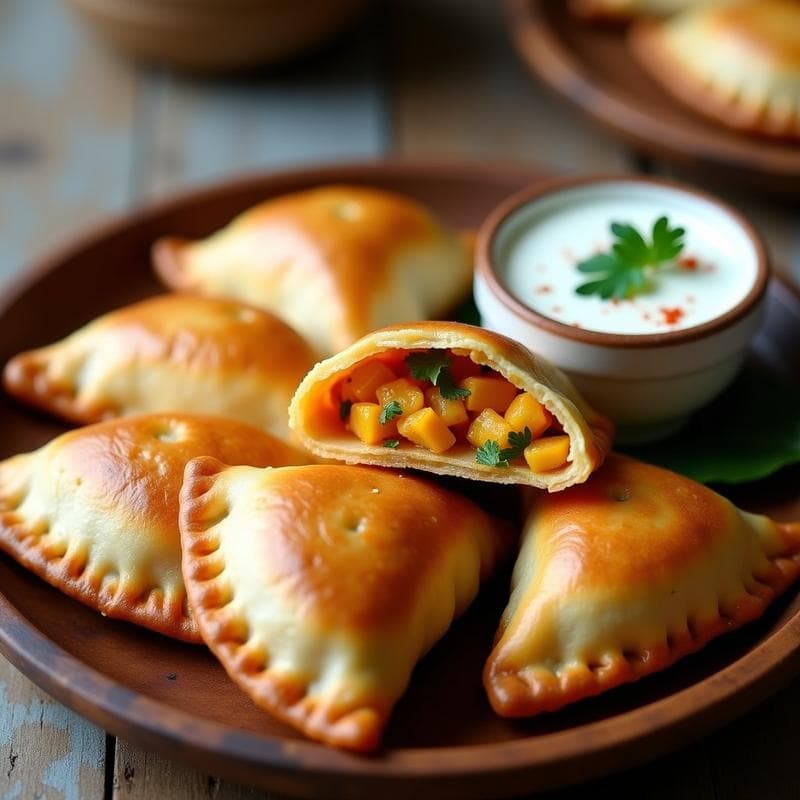 Empanadas de Pollo al Curry con Masa de Coliflor: Receta Keto en Airfryer Crujiente