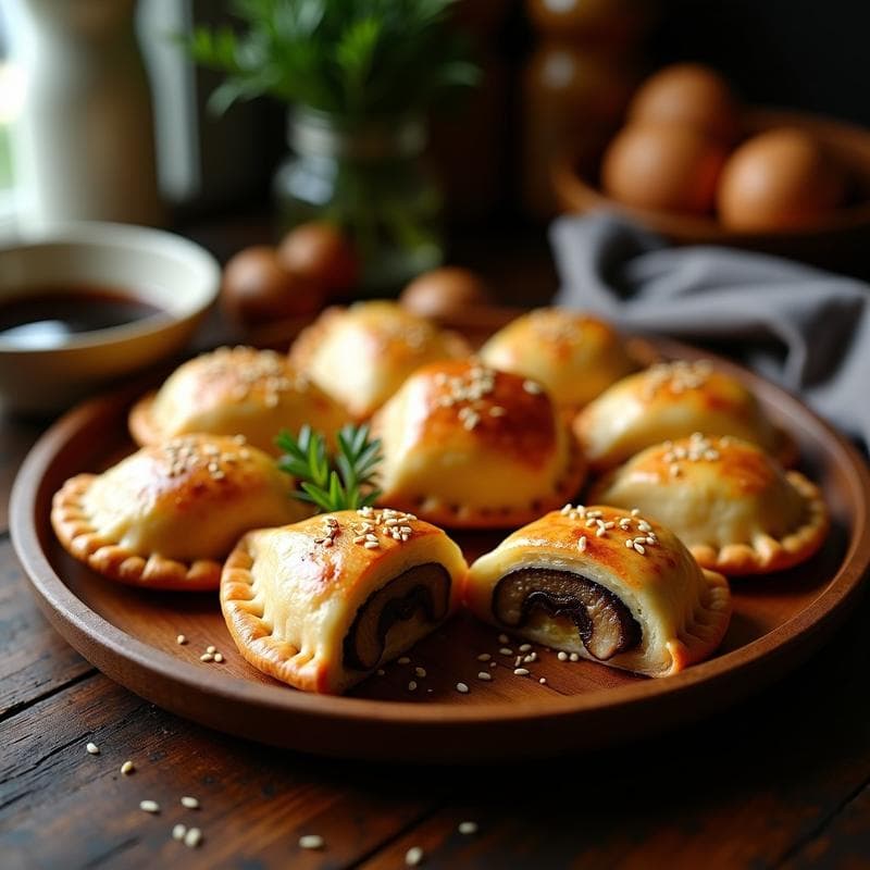 Empanadas de Puerro y Champiñones Portobello: Receta Argentina Sin Gluten en Olla Exprés