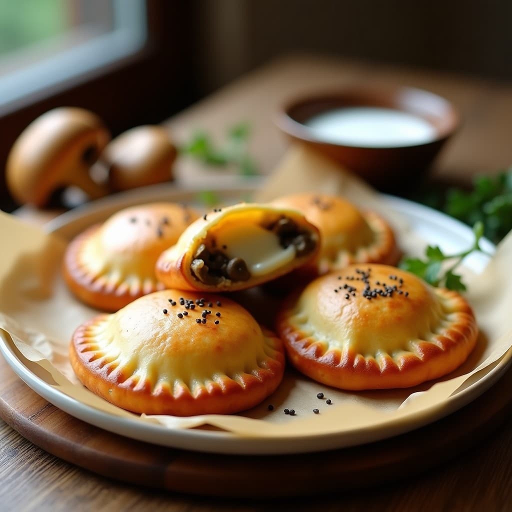 Empanadas de Queso de Anacardos y Hongos Morillas: Receta Vegana al Horno con Masa de Almendra
