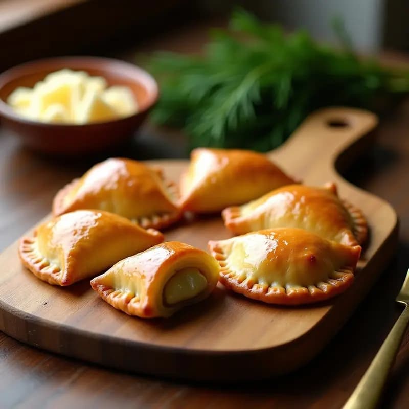 Empanadas de Queso de Bryndza y Cebolla Caramelizada: Receta Eslovaca Tradicional